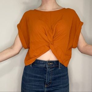 Forever21 Twist Crop Tee